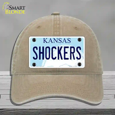 Shockers Novelty License Plate Hat Tag Unconstructed Cotton / Khaki