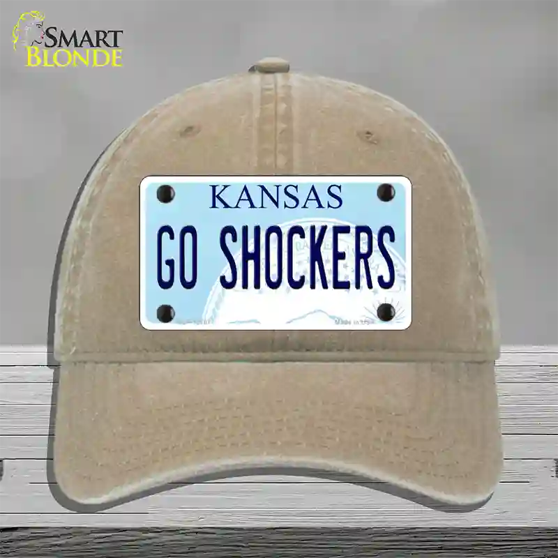 Go Shockers Novelty License Plate Hat Tag Unconstructed Cotton / Khaki