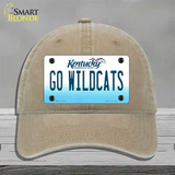 Kentucky Go Wildcats Novelty License Plate Hat Tag Unconstructed Cotton / Khaki