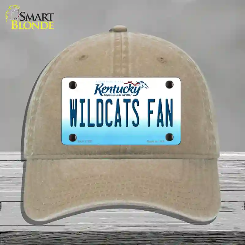 Kentucky Wildcats Fan Novelty License Plate Hat Tag Unconstructed Cotton / Khaki