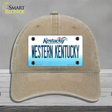 Western Kentucky Novelty License Plate Hat Tag Unconstructed Cotton / Khaki