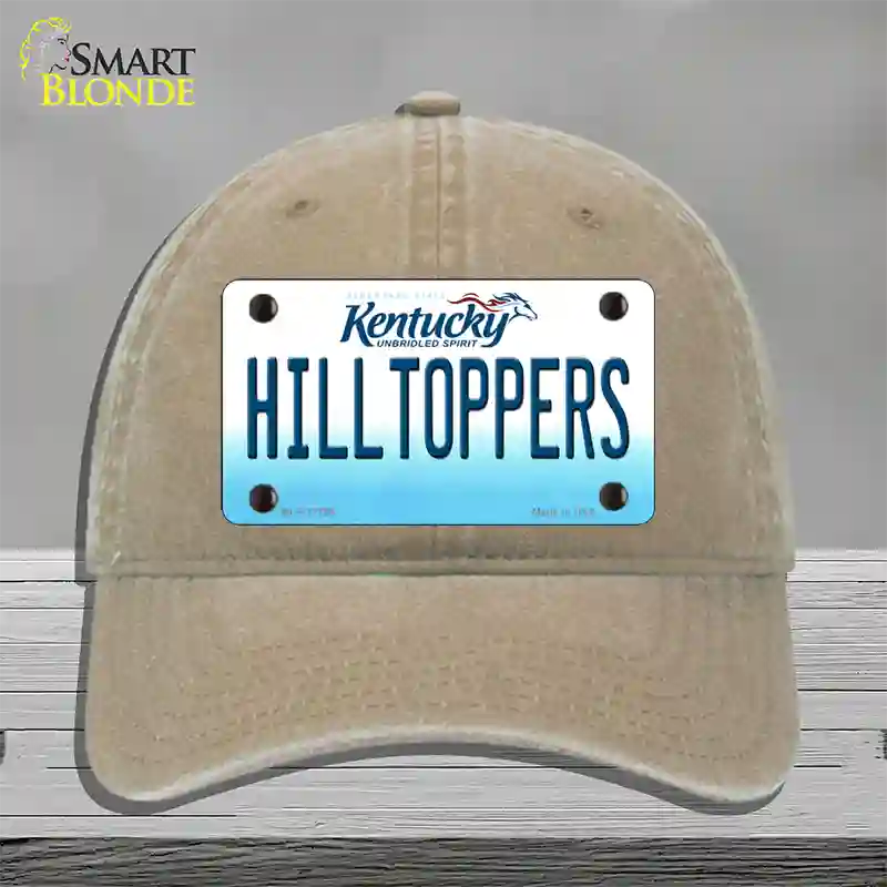 Hilltoppers Novelty License Plate Hat Tag Unconstructed Cotton / Khaki