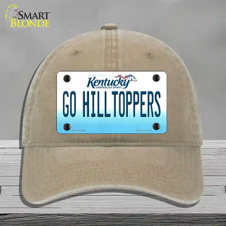 Go Hilltoppers Novelty License Plate Hat Tag Unconstructed Cotton / Khaki