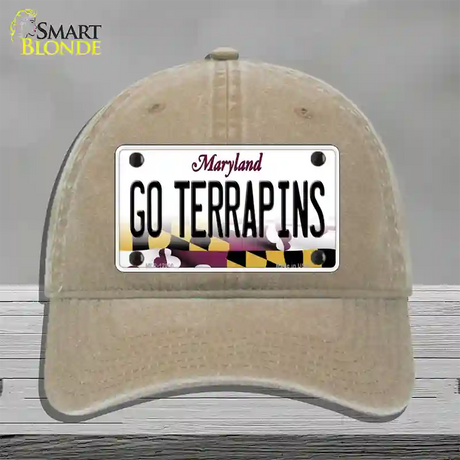 Go Terrapins Novelty License Plate Hat Tag Unconstructed Cotton / Khaki