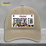 Terrapins Fan Novelty License Plate Hat Tag Unconstructed Cotton / Khaki