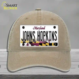 Johns Hopkins Novelty License Plate Hat Tag Unconstructed Cotton / Khaki