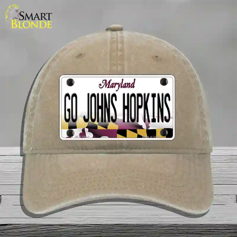 Go Johns Hopkins Novelty License Plate Hat Unconstructed Cotton / Khaki