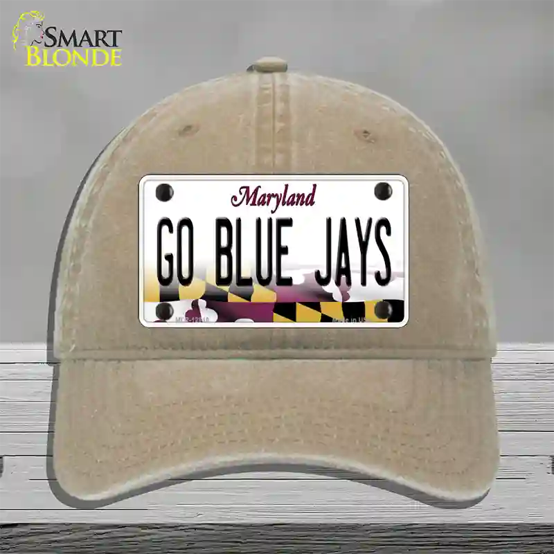 Go Blue Jays Novelty License Plate Hat Unconstructed Cotton / Khaki