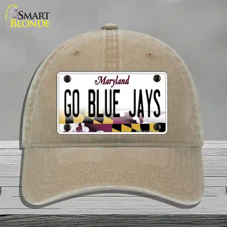 Go Blue Jays Novelty License Plate Hat Unconstructed Cotton / Khaki