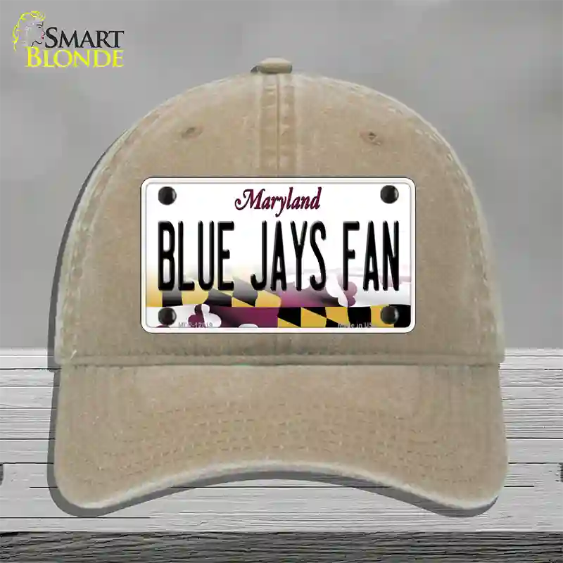 Blue Jays Fan Novelty License Plate Hat Unconstructed Cotton / Khaki