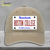 Boston College Novelty License Plate Hat Unconstructed Cotton / Khaki