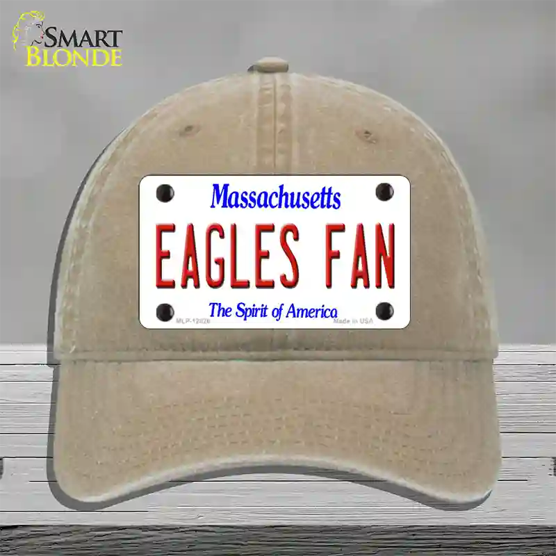 Eagles Fan Novelty License Plate Hat Unconstructed Cotton / Khaki