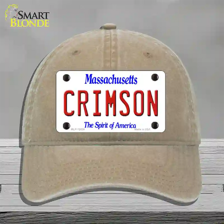 Crimson Novelty License Plate Hat Unconstructed Cotton / Khaki