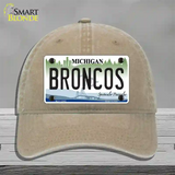 Broncos Michigan Novelty License Plate Hat Unconstructed Cotton / Khaki