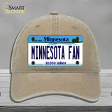 Minnesota Fan Novelty License Plate Hat Unconstructed Cotton / Khaki