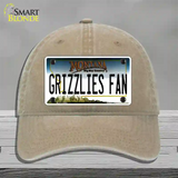 Grizzlies Fan Novelty License Plate Hat Unconstructed Cotton / Khaki