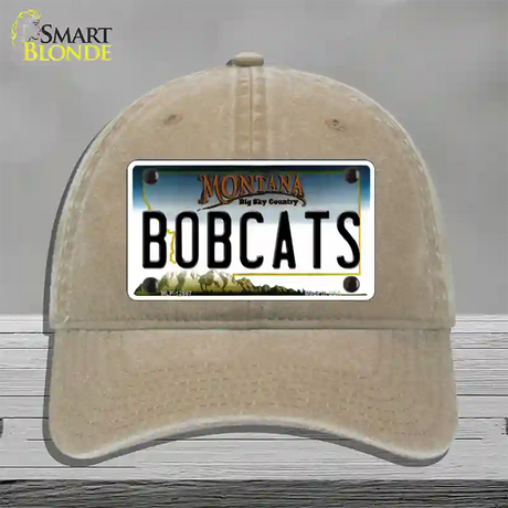 Bobcats Novelty License Plate Hat Unconstructed Cotton / Khaki