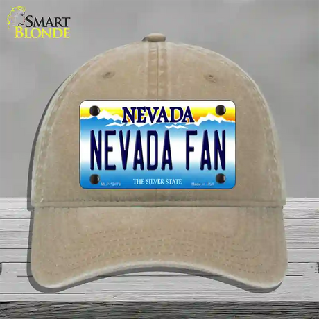 Nevada Fan Novelty License Plate Hat Unconstructed Cotton / Khaki