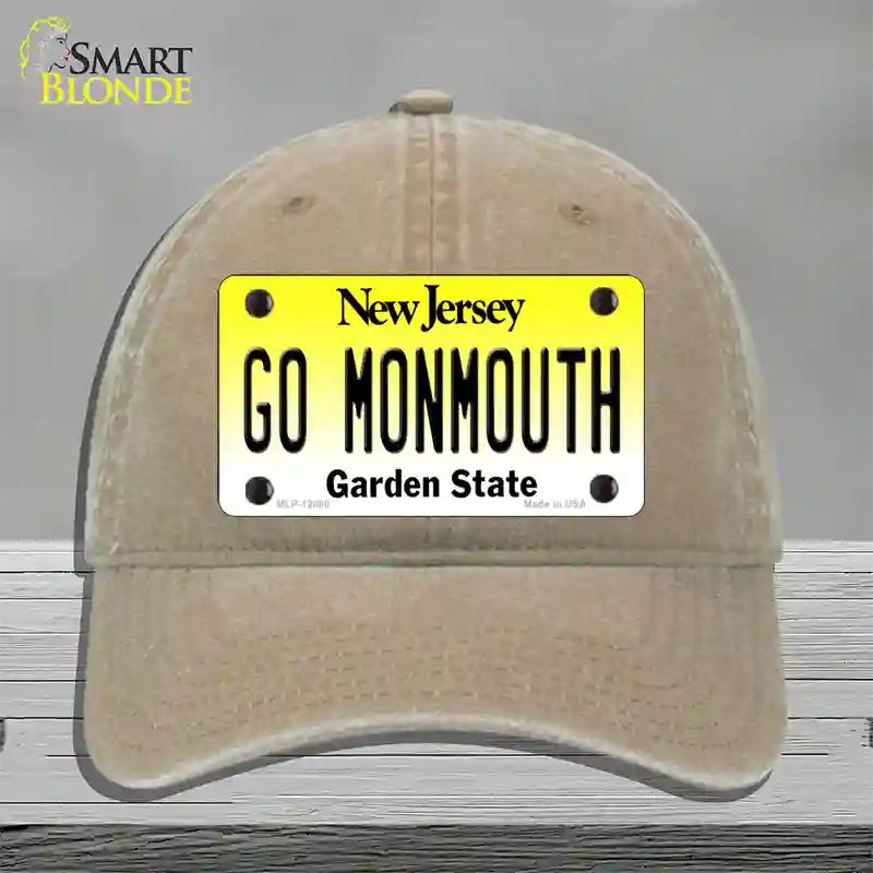 Go Monmouth Novelty License Plate Hat Unconstructed Cotton / Khaki