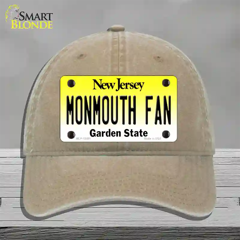 Monmouth Fan Novelty License Plate Hat Unconstructed Cotton / Khaki