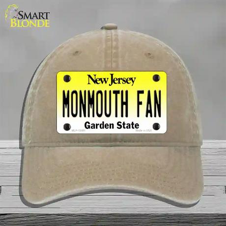 Monmouth Fan Novelty License Plate Hat Unconstructed Cotton / Khaki