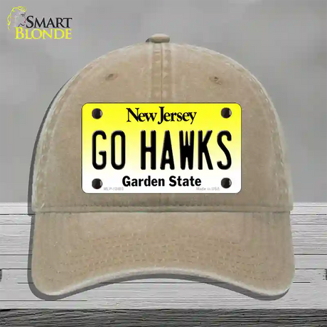 Go Hawks New Jersey Novelty License Plate Hat Unconstructed Cotton / Khaki