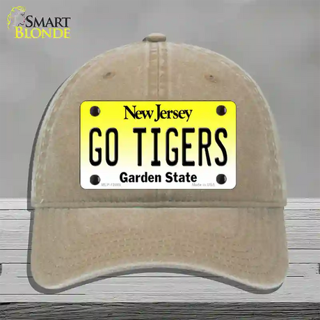 New Jersey Go Tigers Novelty License Plate Hat Unconstructed Cotton / Khaki