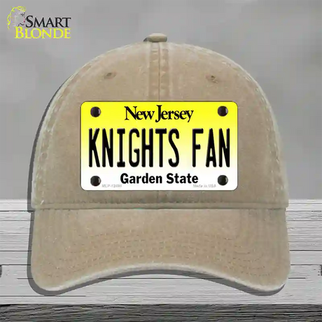 Knights Fan New Jersey Novelty License Plate Hat Unconstructed Cotton / Khaki