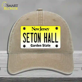 Seton Hall Novelty License Plate Hat Unconstructed Cotton / Khaki