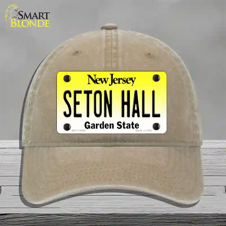 Seton Hall Novelty License Plate Hat Unconstructed Cotton / Khaki