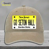 Go Seton Hall Novelty License Plate Hat Unconstructed Cotton / Khaki