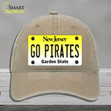 Go Pirates Novelty License Plate Hat Unconstructed Cotton / Khaki