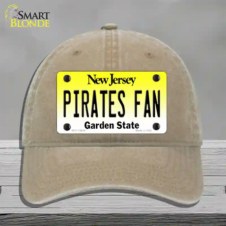 Pirates Fan Novelty License Plate Hat Unconstructed Cotton / Khaki