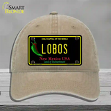 Lobos Novelty License Plate Hat Unconstructed Cotton / Khaki