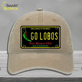 Go Lobos Novelty License Plate Hat Unconstructed Cotton / Khaki