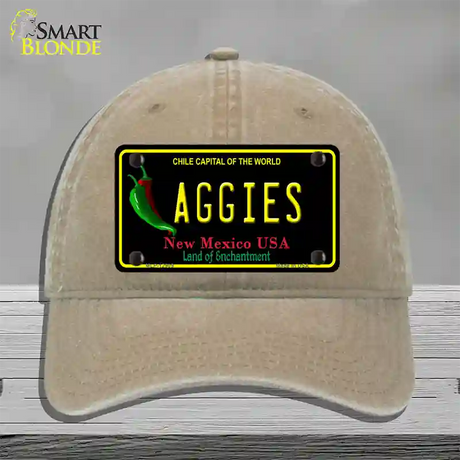 Aggies Novelty License Plate Hat Unconstructed Cotton / Khaki