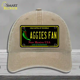 Aggies Fan Novelty License Plate Hat Unconstructed Cotton / Khaki