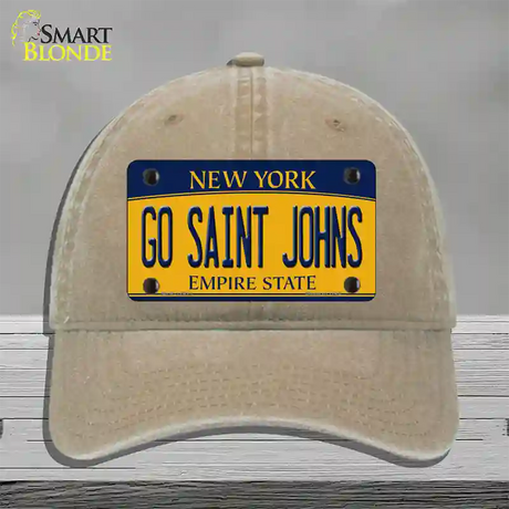 Go Saint Johns Novelty License Plate Hat Unconstructed Cotton / Khaki