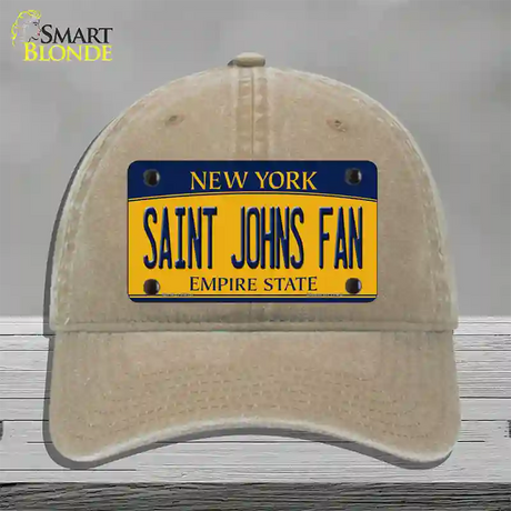 Saint Johns Fan Novelty License Plate Hat Unconstructed Cotton / Khaki