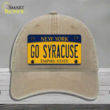 Go Syracuse Novelty License Plate Hat Unconstructed Cotton / Khaki