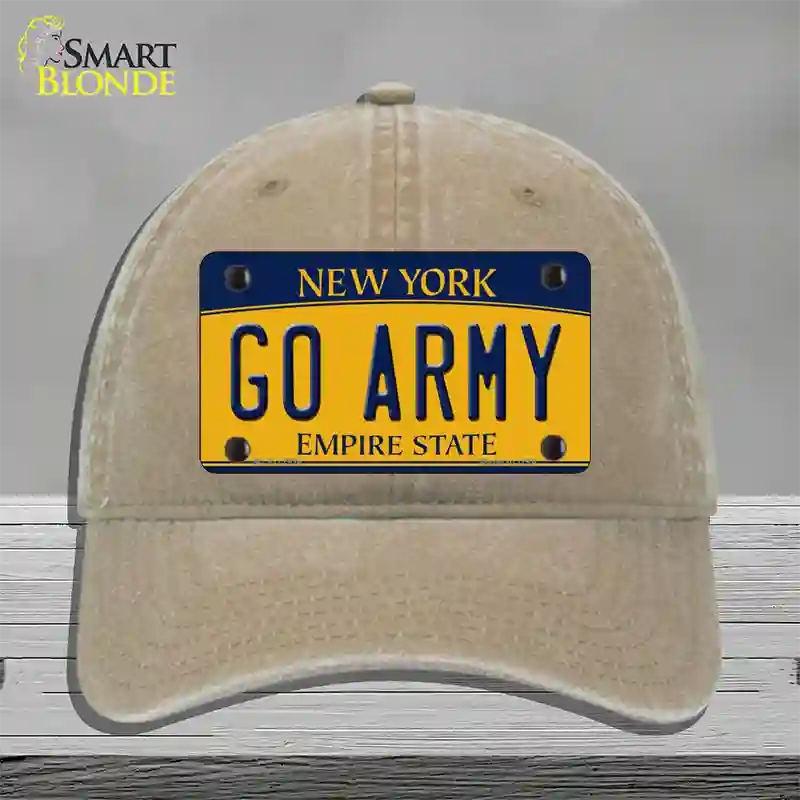 Go Army Novelty License Plate Hat Unconstructed Cotton / Khaki