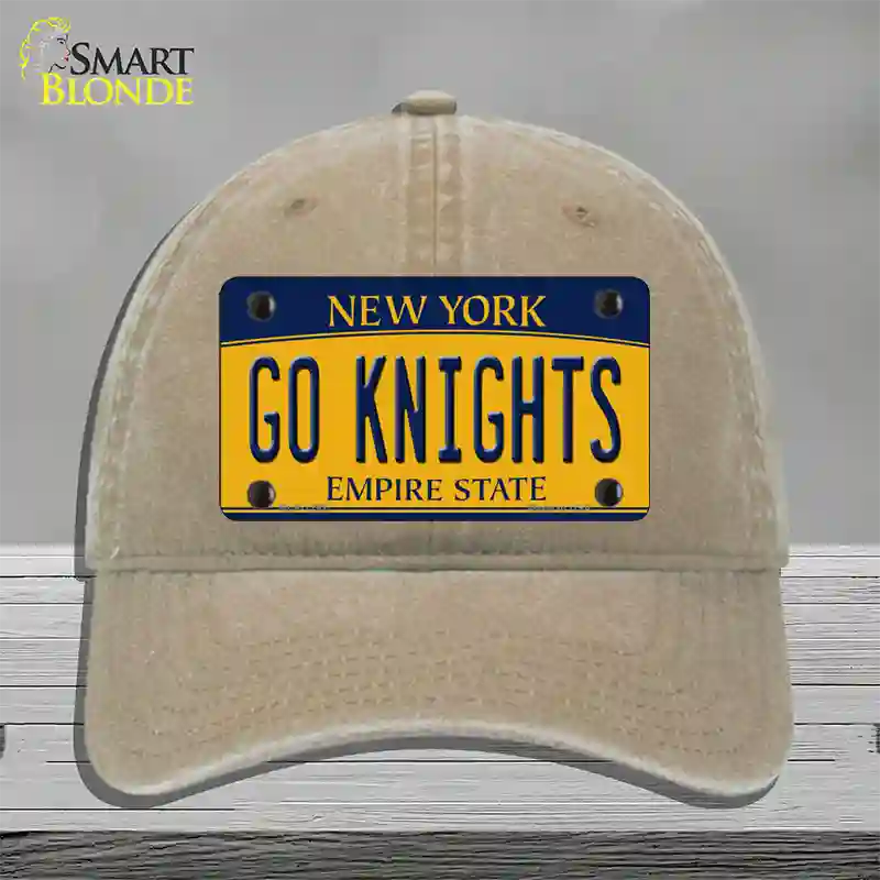 Go Black Knights Novelty License Plate Hat Unconstructed Cotton / Khaki