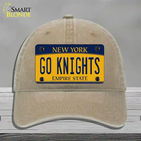 Go Black Knights Novelty License Plate Hat Unconstructed Cotton / Khaki