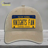 Black Knights Fan Novelty License Plate Hat Unconstructed Cotton / Khaki