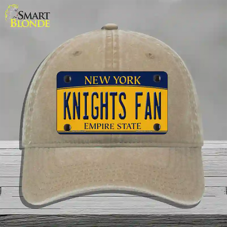 Black Knights Fan Novelty License Plate Hat Unconstructed Cotton / Khaki