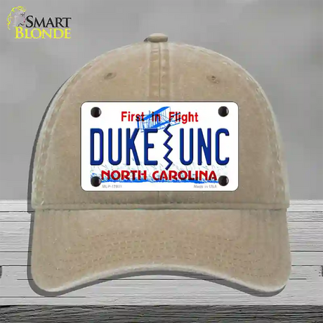 Duke | UNC Novelty License Plate Hat Unconstructed Cotton / Khaki