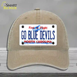 Go Blue Devils Novelty License Plate Hat Unconstructed Cotton / Khaki