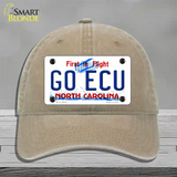 Go East Carolina Univ Novelty License Plate Hat Unconstructed Cotton / Khaki