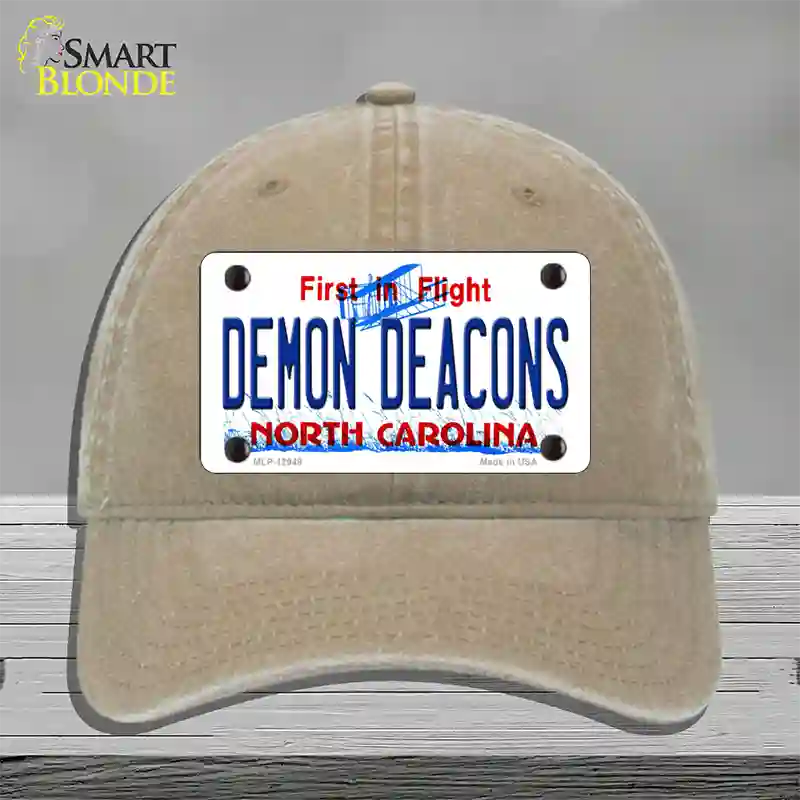 Demon Deacons Novelty License Plate Hat Unconstructed Cotton / Khaki