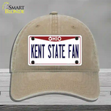 Kent State Fan Novelty License Plate Hat Unconstructed Cotton / Khaki